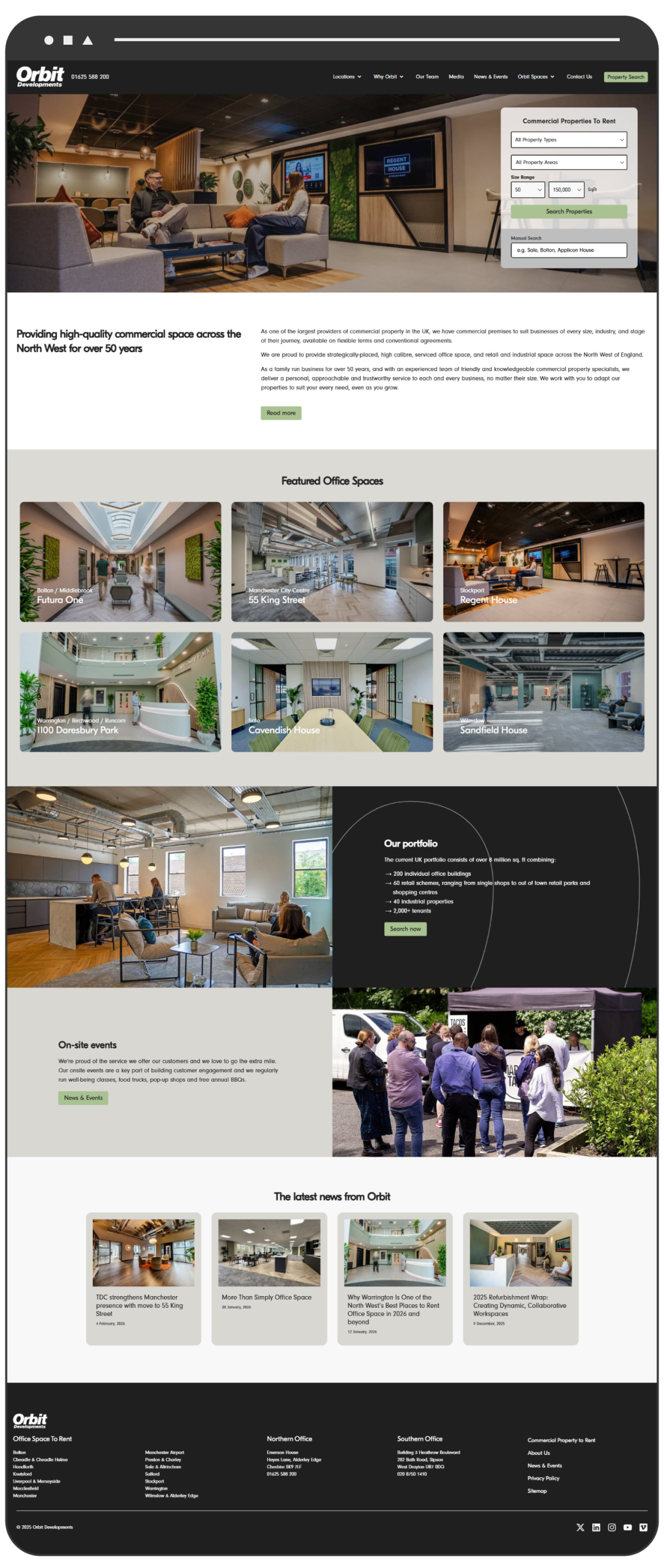 Orbit Developments Website